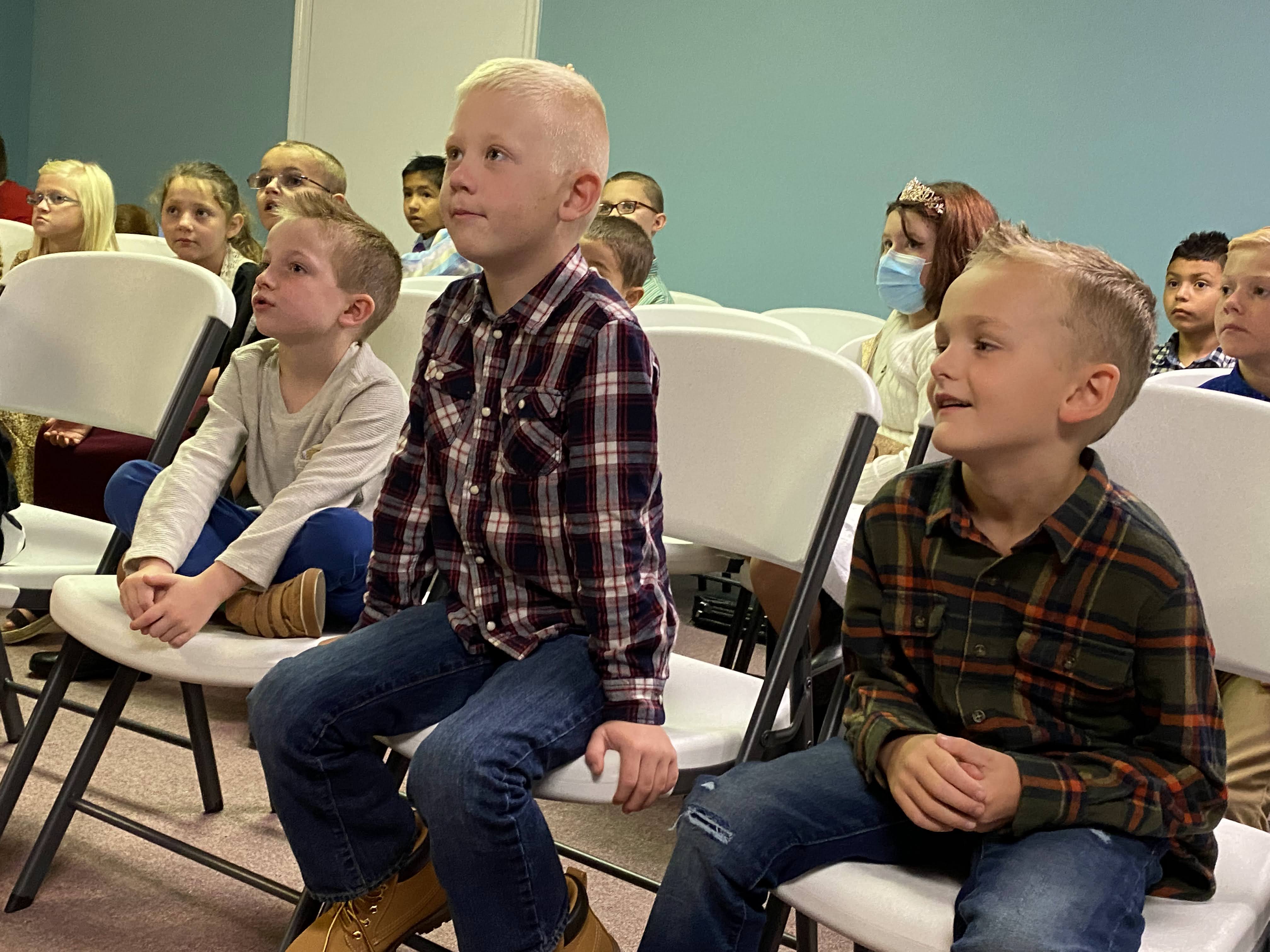 Kids learning about Jesus